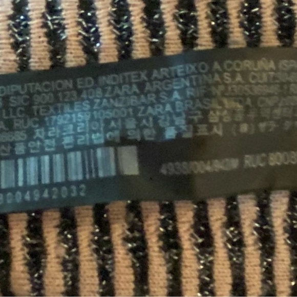 Zara Knit Women’s Tunic Shirt Dress Black Pink Sparkles Size M - Picture 8 of 13